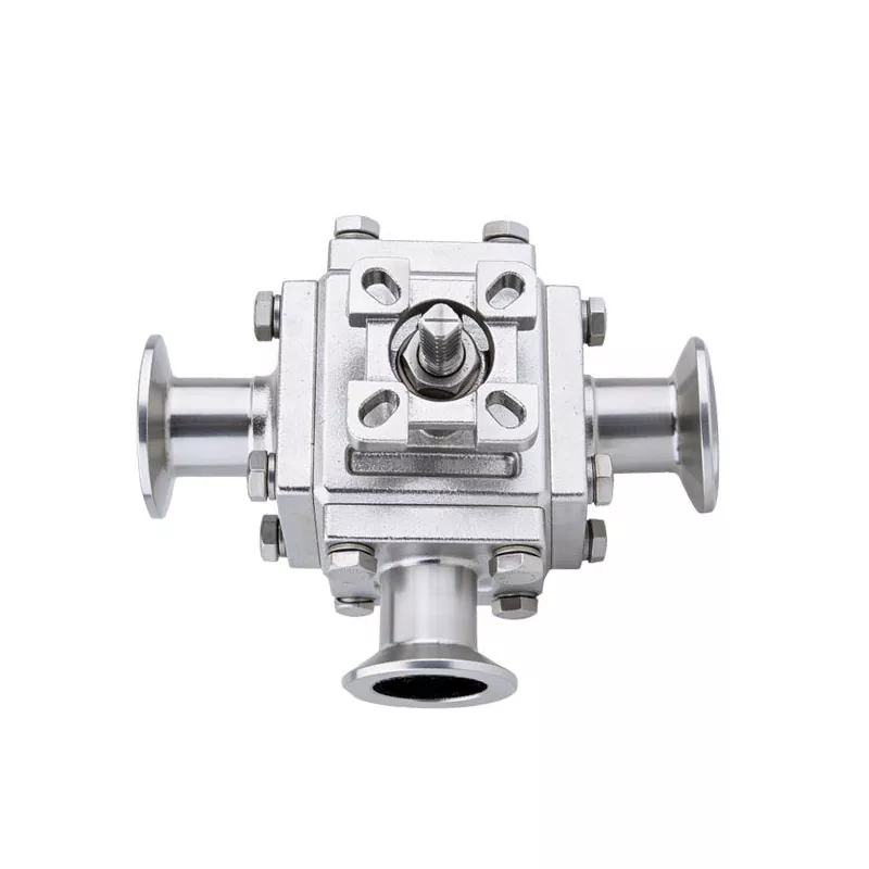 Three-Way Encapsulated Clamp Ball Valve
